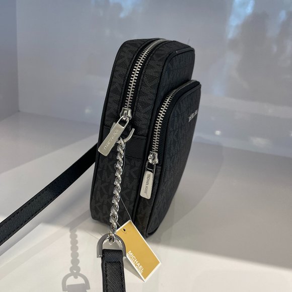 Michael Kors JST Chain Crossbody Bag MK Black - Picture 8 of 11